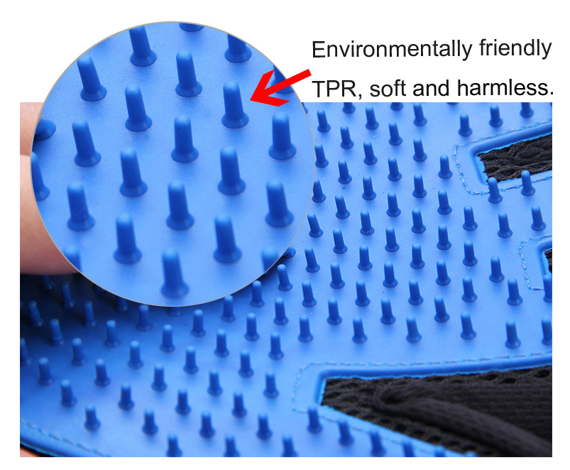 Upgrade Version 259 Tips Pet Hair Remover Gloves Pet Grooming Brush Gloves ( Right hand )