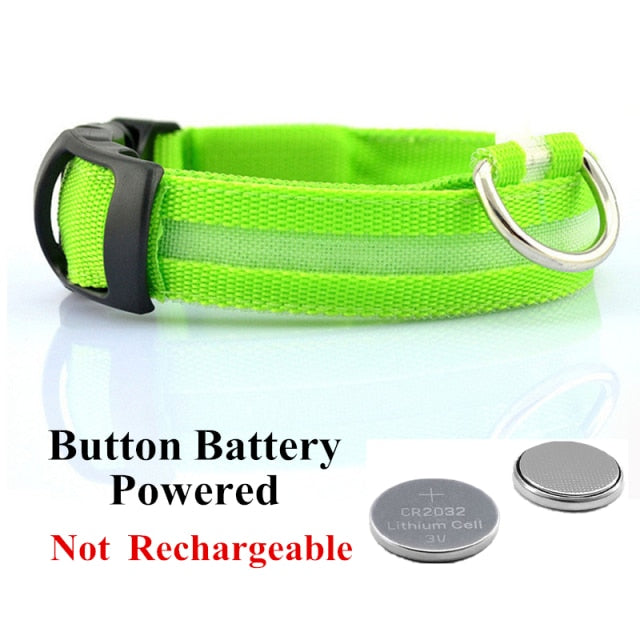USB Rechargeable Pet Dog LED Glowing Collar Pet Luminous Flashing Necklace Outdoor Walking Dog Night Safety Supplies
