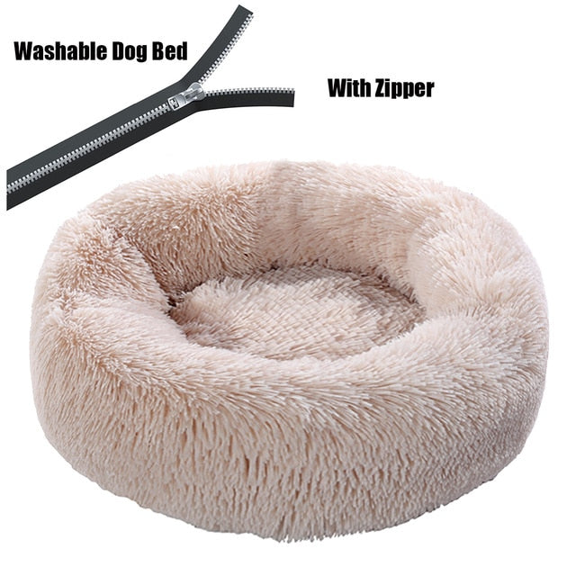 Super Large Dog Bed Round Washable Pets Bed Winter Warm Sleeping Plush Dog Kennel Cat Mats Puppy Cushion Mat Dog Cat Supplies