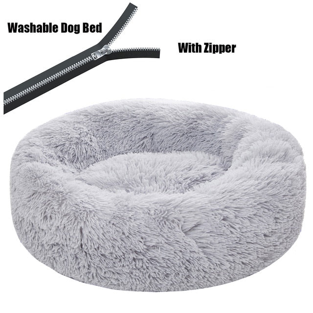 Super Large Dog Bed Round Washable Pets Bed Winter Warm Sleeping Plush Dog Kennel Cat Mats Puppy Cushion Mat Dog Cat Supplies