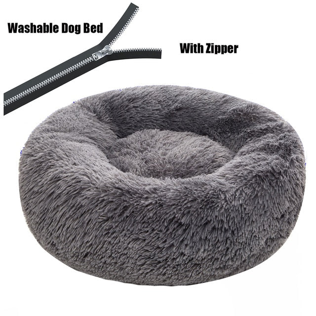 Super Large Dog Bed Round Washable Pets Bed Winter Warm Sleeping Plush Dog Kennel Cat Mats Puppy Cushion Mat Dog Cat Supplies