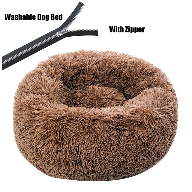 Super Large Dog Bed Round Washable Pets Bed Winter Warm Sleeping Plush Dog Kennel Cat Mats Puppy Cushion Mat Dog Cat Supplies