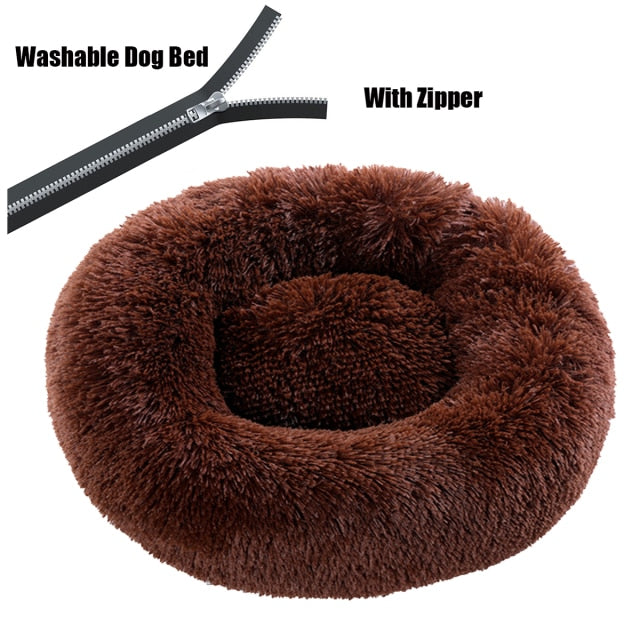 Super Large Dog Bed Round Washable Pets Bed Winter Warm Sleeping Plush Dog Kennel Cat Mats Puppy Cushion Mat Dog Cat Supplies