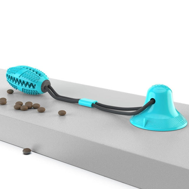 Dog Rope Ball Pull Toy with Suction Cup Chew Tug Toys Sucker Ball Can Leakage food Dog Toothbrush Teether