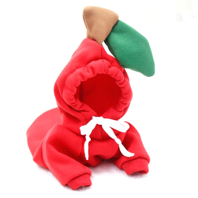Warm Dog Winter Clothes Cute Fruit Dog Coat Hoodies Fleece Pet Dogs Costume