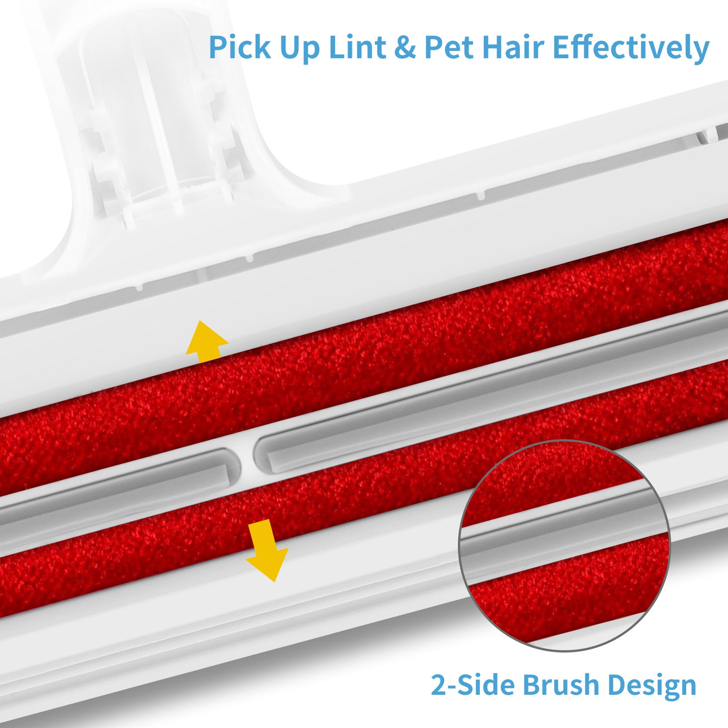 Pet Hair Remover Roller - Dog & Cat Fur Remover with Self Red