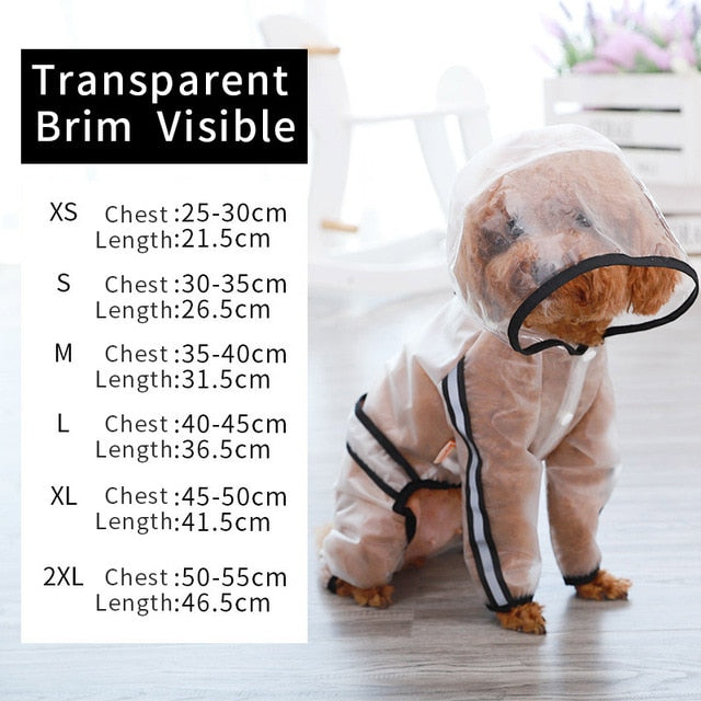 HOOPET Waterproof Raincoat Jumpsuit for Small Dog/Cat