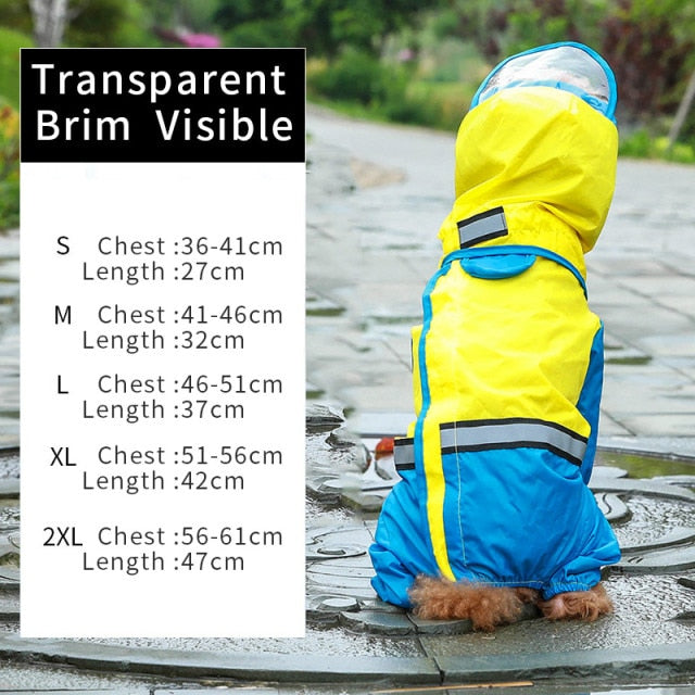 HOOPET Waterproof Raincoat Jumpsuit for Small Dog/Cat