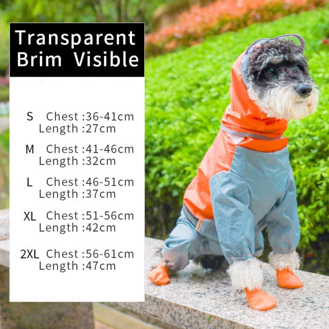 HOOPET Waterproof Raincoat Jumpsuit for Small Dog/Cat