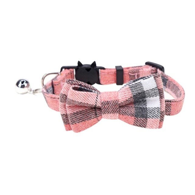 Safety Elastic Bowtie With Bell Small Dog or Cat Collar Soft Fruit Pattern