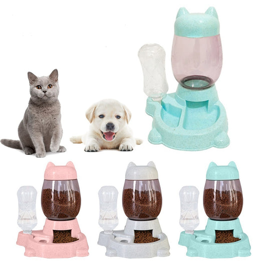 2.2L  Automatic Feeder Bowl/Water for Dogs/Cats, 528 ml Bottle